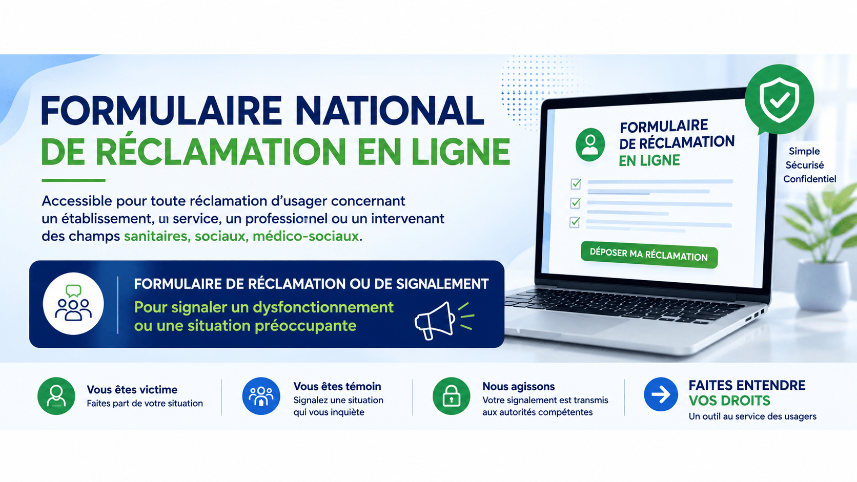 Ouverture du système d’information maltraitance SIRENA – Lancement du formulaire de réclamations en ligne pour les usagers